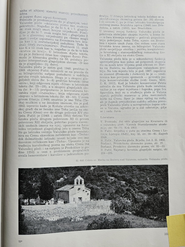 Drugi dio teksta o Valunskoj ploči iz knjige Branka Fučića "Glagoljski natpisi"