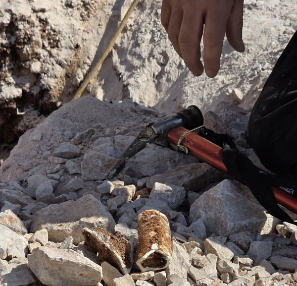 Slika 2: Pronađeni fragment kosti u u rajonu Lećevica - Kladnjice