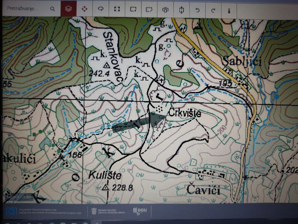 Na današnjem zemljovidu na položaju stare crkvine, na području Kokirevo, upisan je toponim ”Crkvište” (Izvor: Geoportal (geoportal.dgu.hr))
