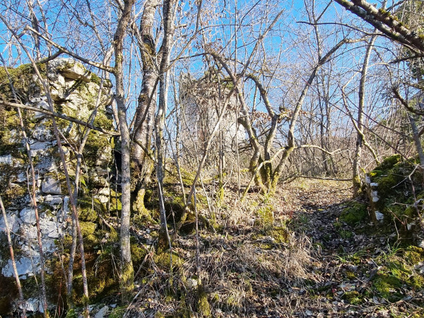Utvrda Furjan nije uređena; unutrašnjost je zarasla u šikaru, pa je i u doba bez raslinja teško uočiti ostatke zidova (Foto: Tomislav Beronić)