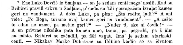 Izuzetnu tjelesnu moć Ličana hvalio je i prirodoslovac Ivan Krmpotić 1900. godine u napisu ”Iz osičke općine ili kulske kumpanije (u Lici)” (Izvor: ”Zbornik za narodni život i običaje Južnih Slavena”, 1900.)