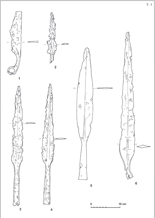 (Izvor: ”Opvscvla Archaeologica”, 2003. (Marija Knežević - Jovanović ”Keltsko oružje iz razorenih ratničkih grobova sa teritorije Srema i Bačke”))