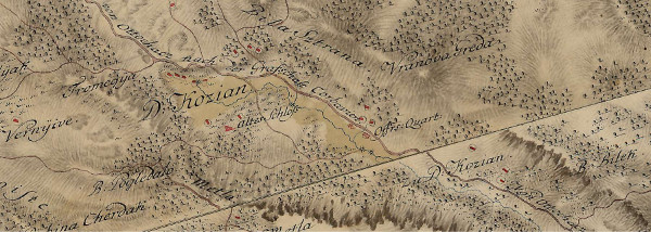 Na zemljovidu Karlovačkog generalata iz 1774-1775. godine na području Kozjana označen je položaj srednjovjekovne utvrde i, vjerojatno, groblja (Izvor: Hungaricana - Hungarian Cultural Heritage Portal: Mapire: Country maps: Karlstädter Generalat (1774-1775) - First Military Survey (maps.arcanum.com))