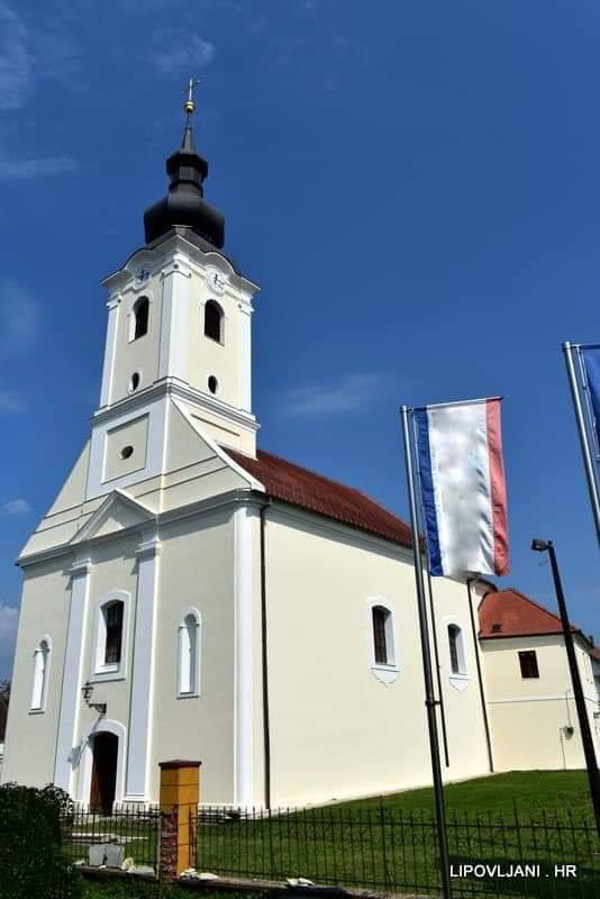 Župna crkva Sveti Josip u Lipovljanima (Izvor: Facebok stranica Mjesni odbor Krivaj, post od 2. svibnja 2020.)