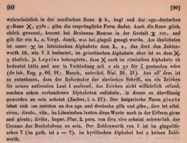 Odabrani navodi iz knjige Ignáca Jana Hanuša (Izvor: Ignác Jan Hanuš "Zur slavischen Runen-Frage mit besonderer Rücksicht auf die obotritischen Runen-Alterthümer so wie auf die Glagolica und Kyrilica", 1855.)