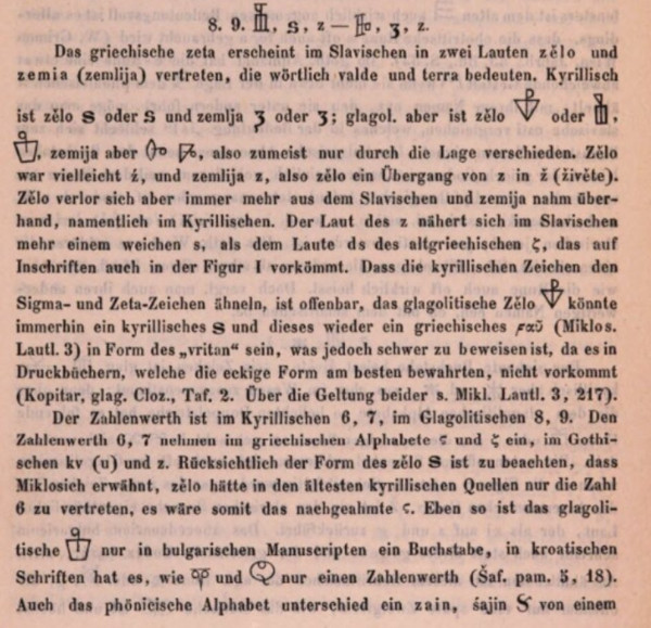 Odabrani navodi iz knjige Ignáca Jana Hanuša (Izvor: Ignác Jan Hanuš "Zur slavischen Runen-Frage mit besonderer Rücksicht auf die obotritischen Runen-Alterthümer so wie auf die Glagolica und Kyrilica", 1855.)