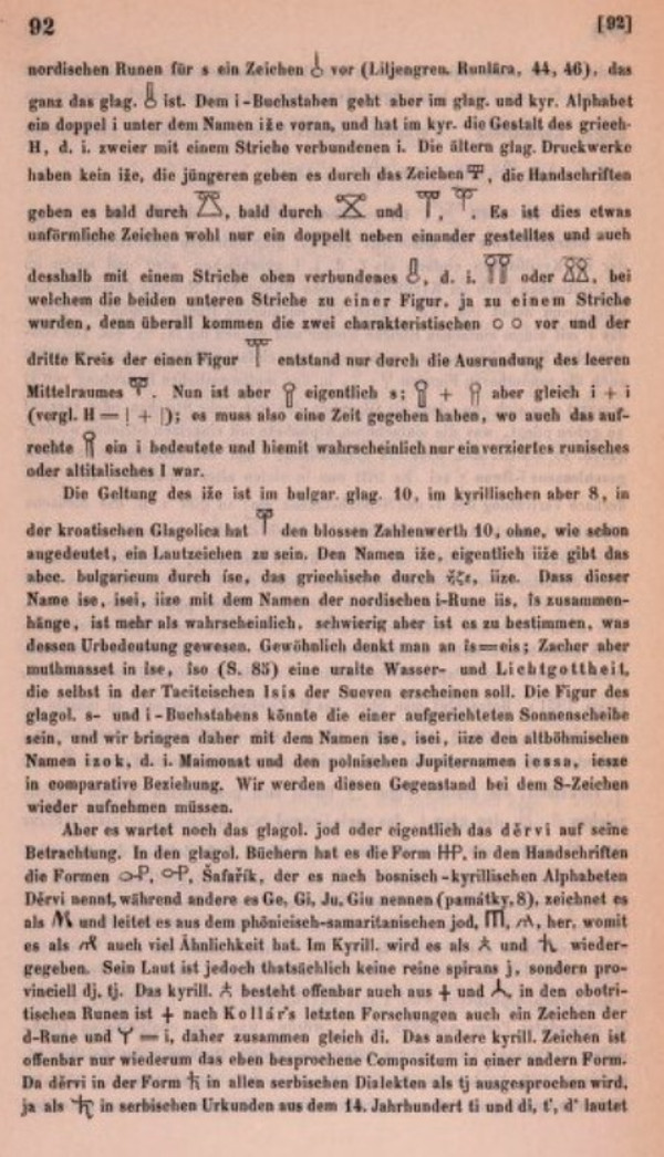 Odabrani navodi iz knjige Ignáca Jana Hanuša (Izvor: Ignác Jan Hanuš "Zur slavischen Runen-Frage mit besonderer Rücksicht auf die obotritischen Runen-Alterthümer so wie auf die Glagolica und Kyrilica", 1855.)